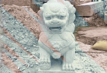 德州公园踩绣球狮子动物石雕