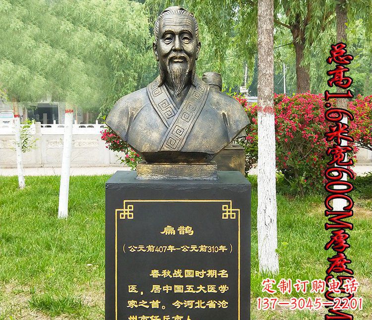 德州“扁鹊”古代名医铜雕系列让古老的经典传承下去