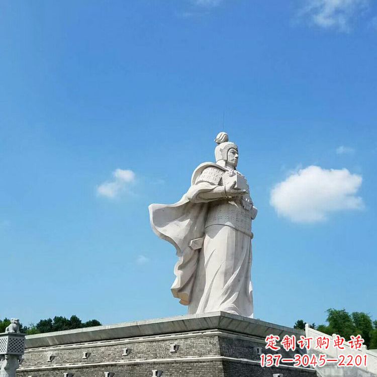 德州兵仙韩信汉白玉石雕-景区古代著名将领军事家雕像