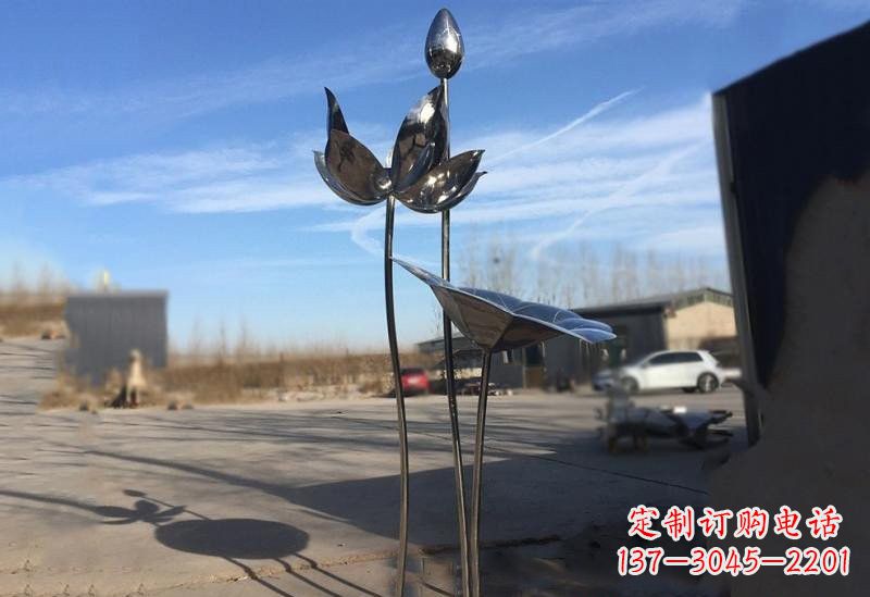 德州不锈钢荷花雕塑精美的艺术瑰宝