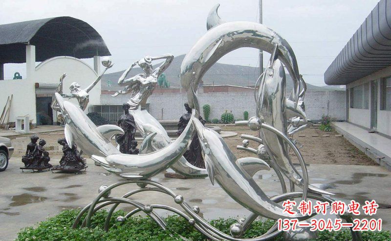 德州不锈钢海豚的灵动嬉戏