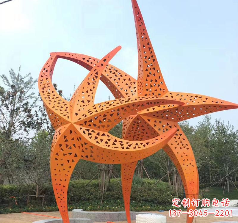 德州不锈钢海星海洋动物雕塑——美丽的海洋艺术
