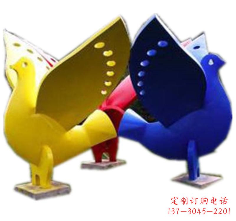 德州不锈钢制作的和平鸽雕塑