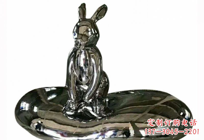 德州不锈钢兔子雕塑