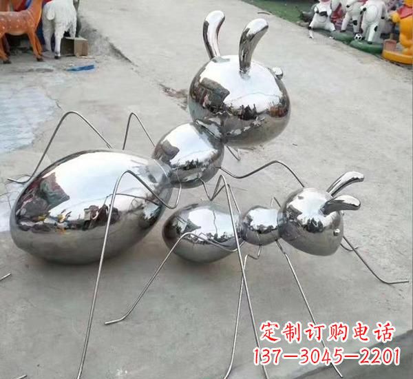 德州不锈钢镜面蚂蚁雕塑
