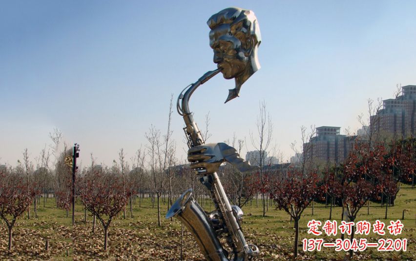 德州不锈钢萨克斯雕塑流动的美丽