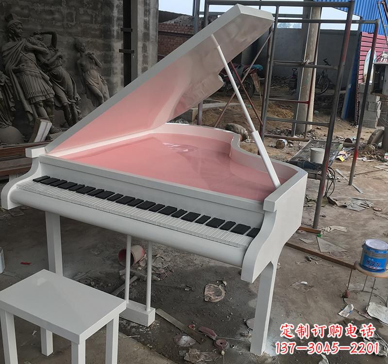 德州不锈钢校园钢琴雕塑发出音乐的艺术