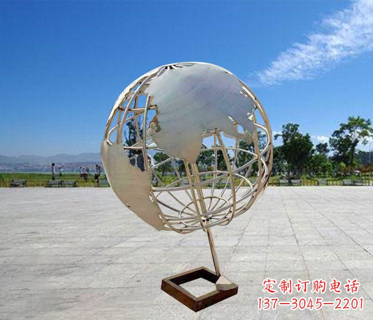 德州神奇的不锈钢地球仪雕塑