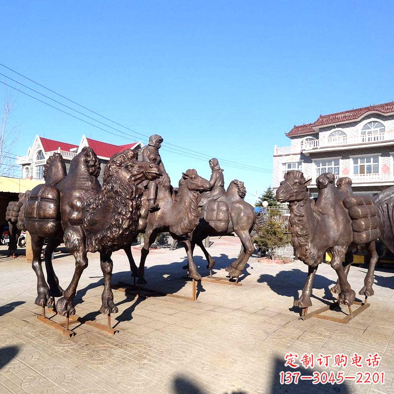 德州茶马古道骆驼队情景雕塑