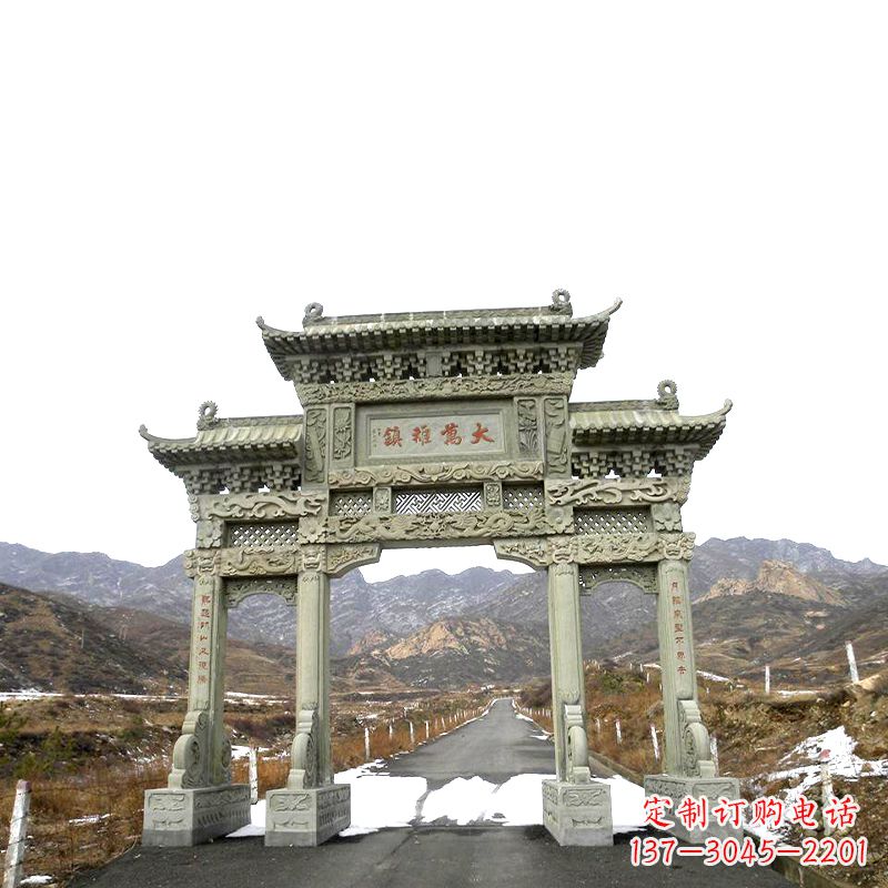 德州三门石牌坊雕塑——古韵依旧