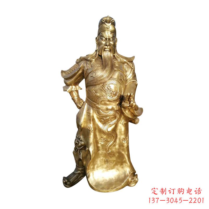 德州抒写三国历史关羽雕塑