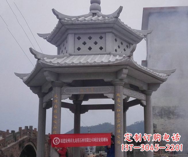 德州大理石双层石雕凉亭——独特的艺术结晶