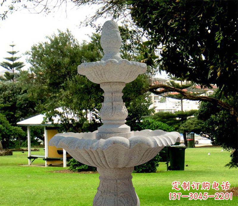 德州大理石双层喷泉雕塑,精美绝伦