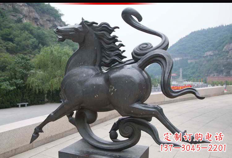 德州公园奔马铜雕 (2)