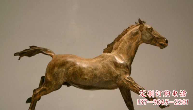 德州铜雕动物奔跑马