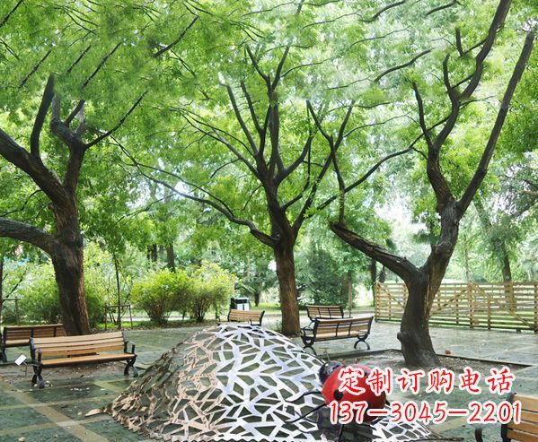德州悠久活力-不锈钢瓢虫雕塑