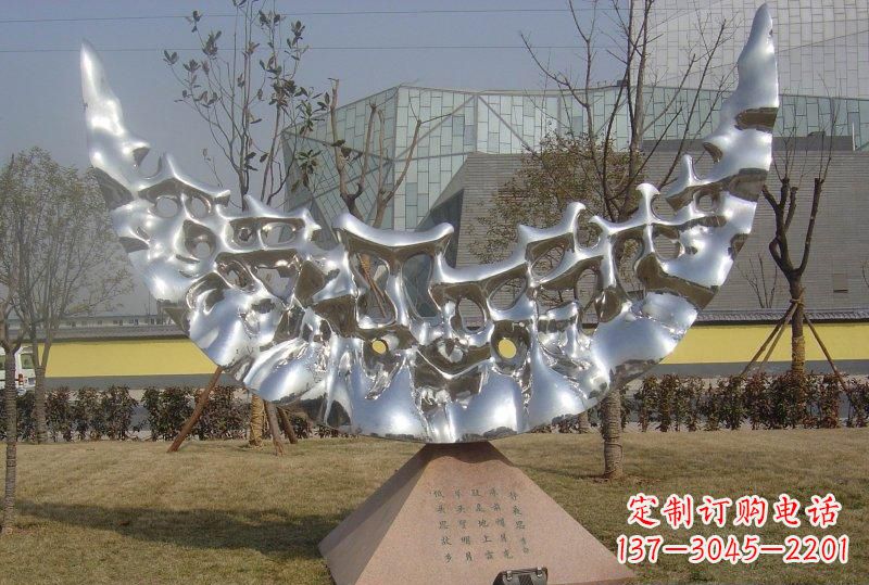 德州新款不锈钢月亮景观雕塑