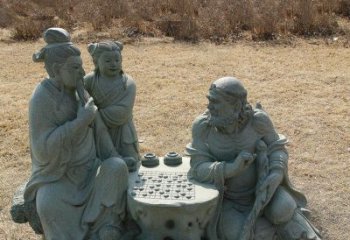 德州八仙下棋铜雕塑