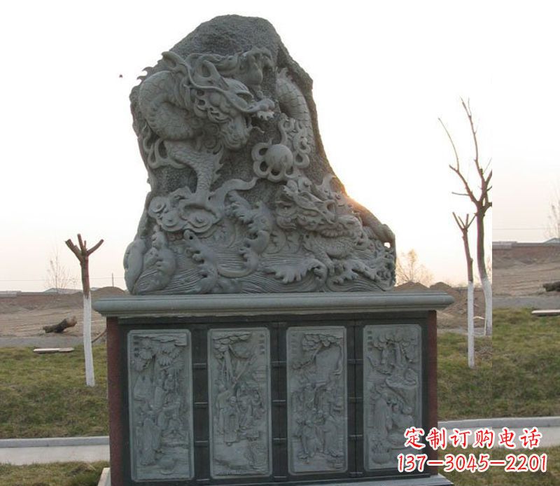 德州精美的大理石龙雕塑