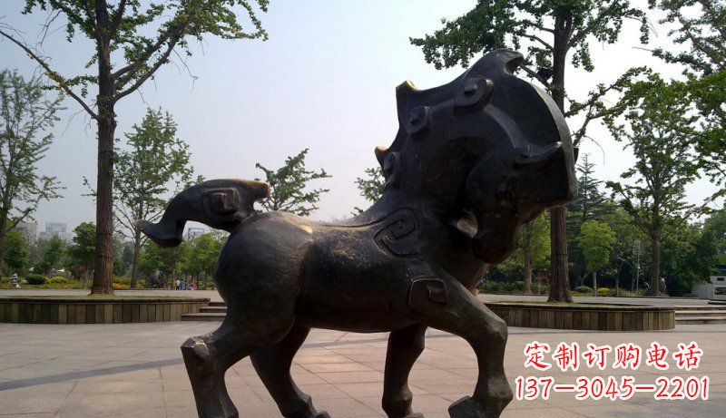 德州中领雕塑灵动小马铜雕