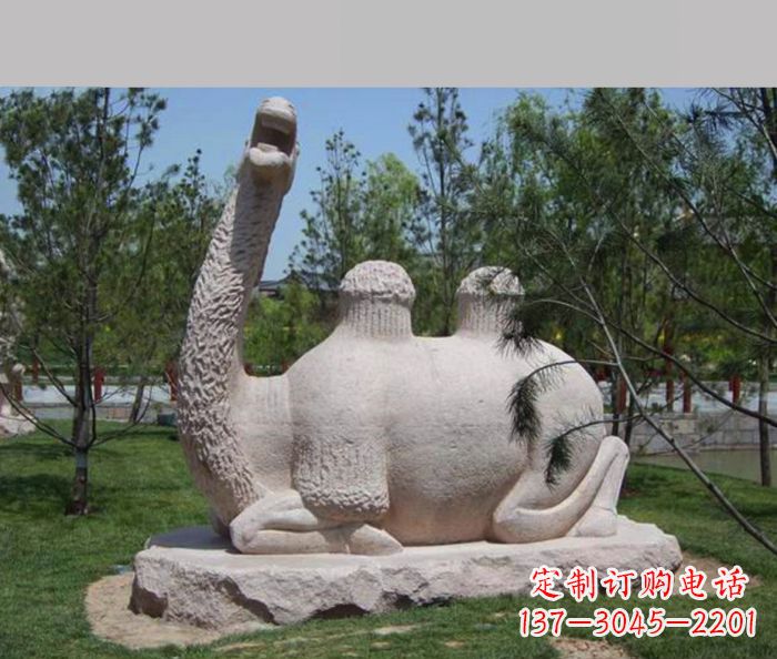 德州优雅骆驼石雕