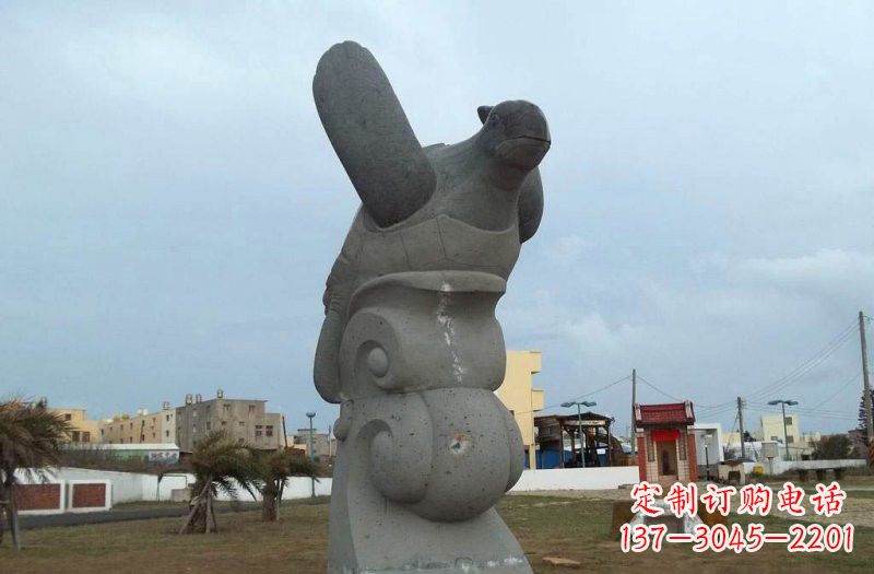 德州公园动物海龟石雕