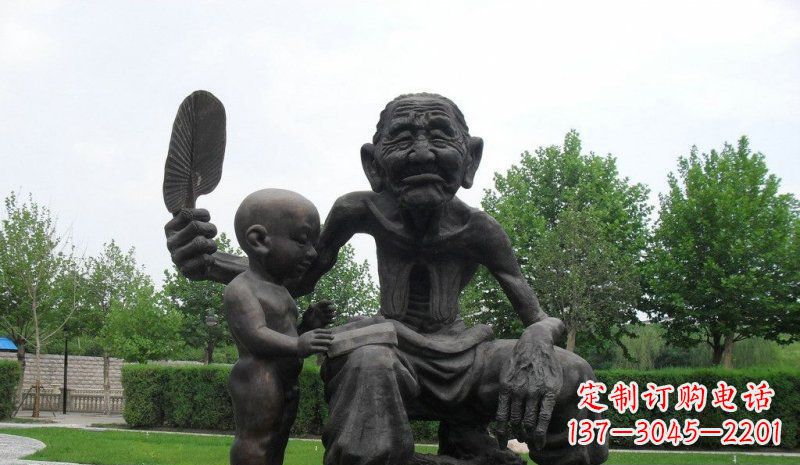 德州温馨老人铜雕