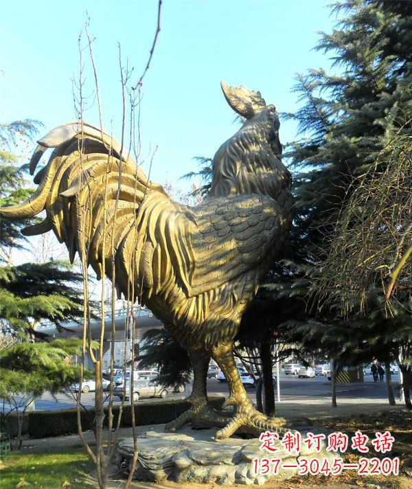 德州艺术级公鸡大型铜雕