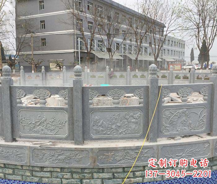 德州公园景观大理石栏板雕塑
