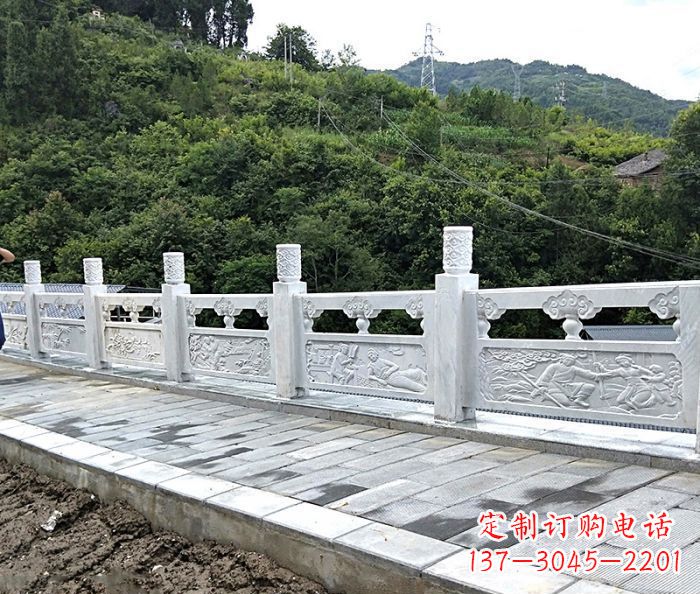德州专为公园景观定制的大理石栏板石雕