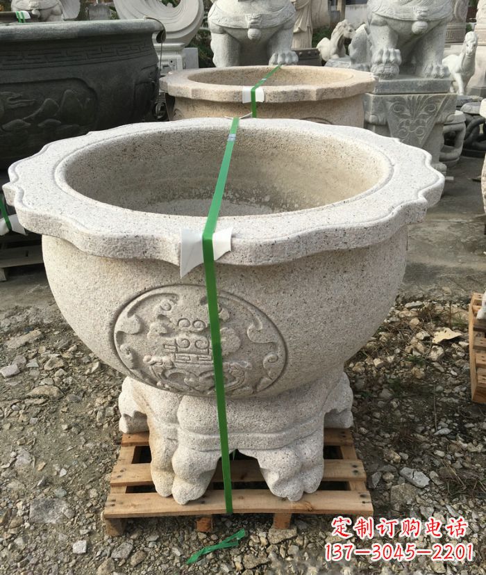 德州高品质大理石水缸雕塑