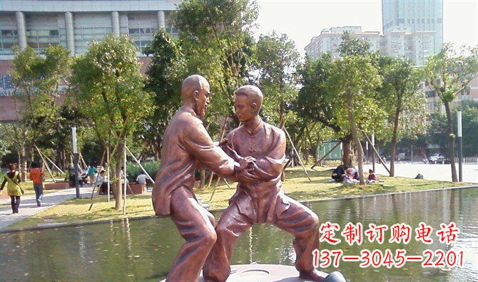 德州太极拳铜雕精美工艺品