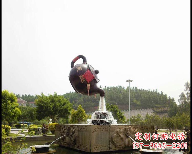 德州传统工艺茶壶铜雕