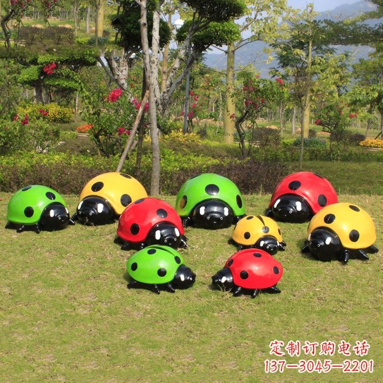 德州幼儿园瓢虫雕塑摆件