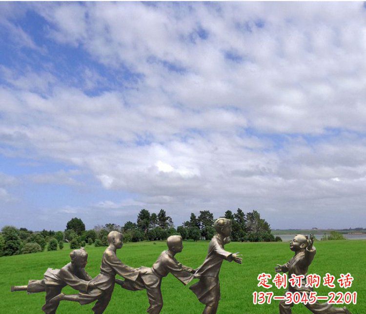德州铜雕老鹰抓小鸡游戏人物雕塑