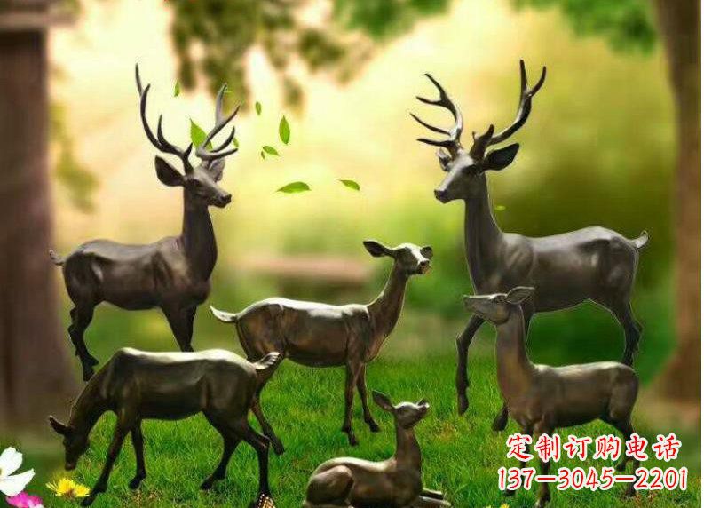 德州公园动物铜雕塑