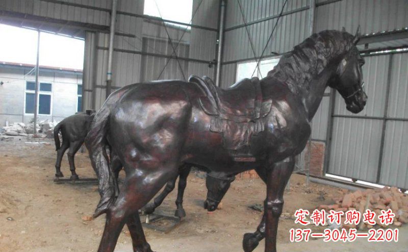 德州公园铜马动物铜雕