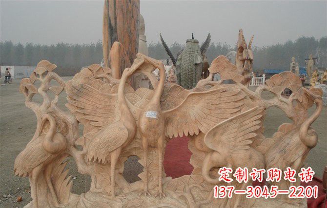 德州精美仙鹤雕塑