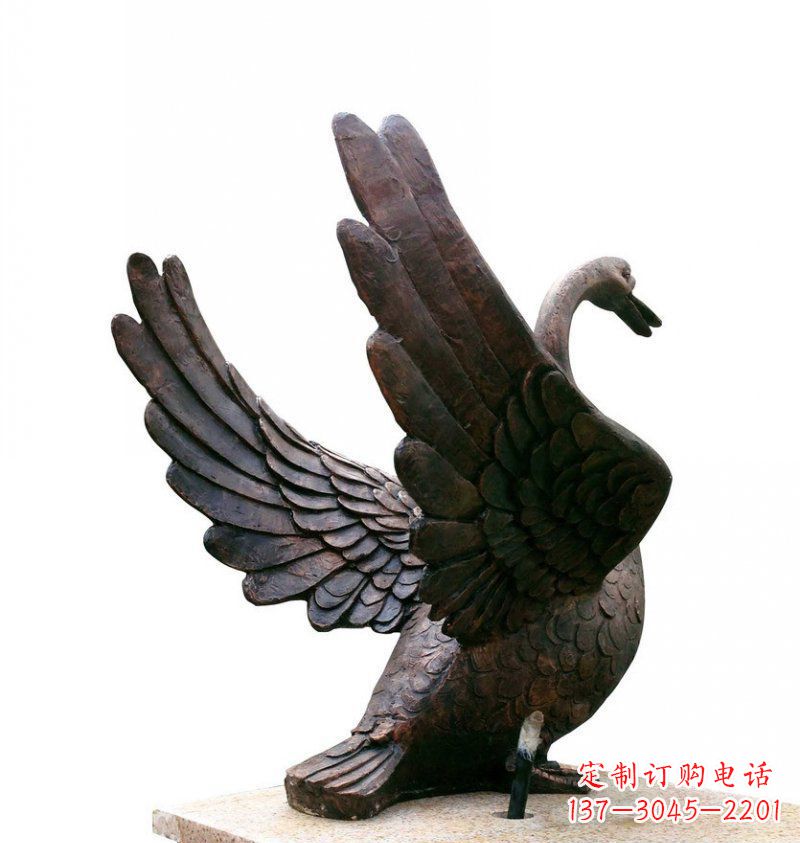 德州欣赏翱翔的天鹅铜雕
