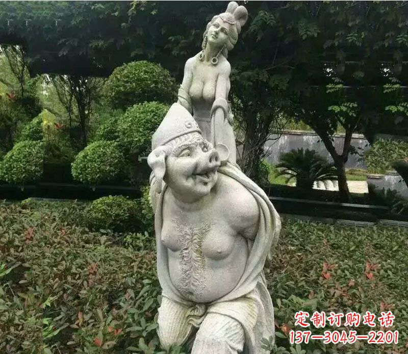 德州纪念猪八戒,收藏高端石雕猪八戒塑像