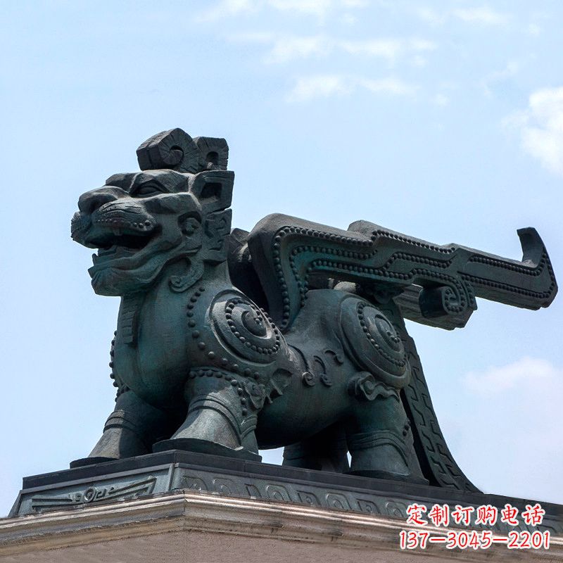 德州中领雕塑-铜制獬豸雕塑
