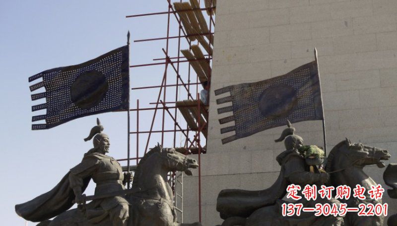 德州古代将军景区铜雕