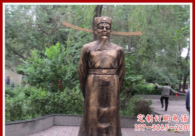 德州古代名人包拯铜雕