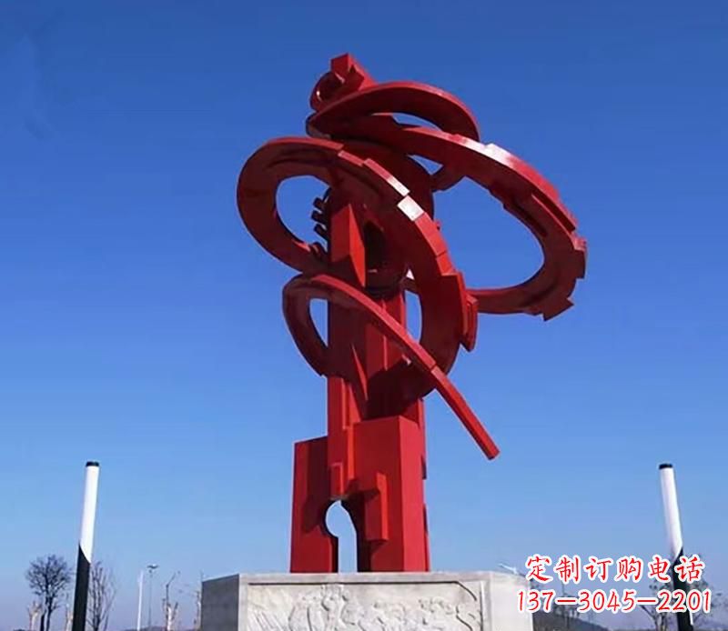 德州飘带不锈钢抽象雕塑