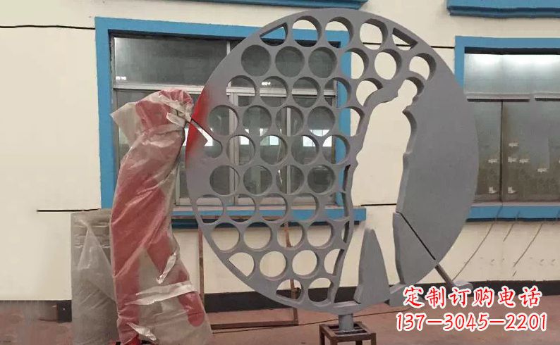 德州中领雕塑-不锈钢高尔夫球雕塑