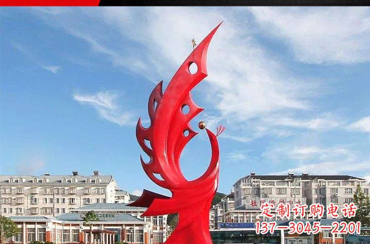 德州高雅大气的不锈钢凤凰雕塑