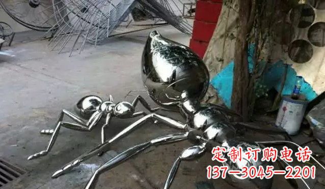 德州中领雕塑|不锈钢蚂蚁雕塑