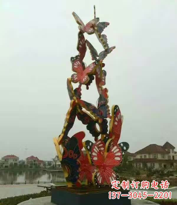 德州中领雕塑:精美不锈钢蝴蝶雕塑