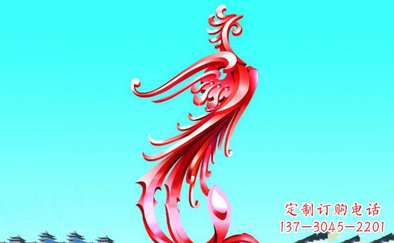德州精美的凤凰不锈钢塑料雕塑