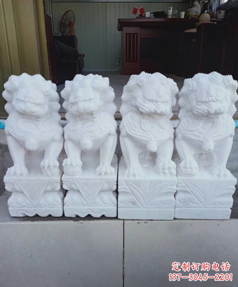 德州汉白玉狮子雕塑1